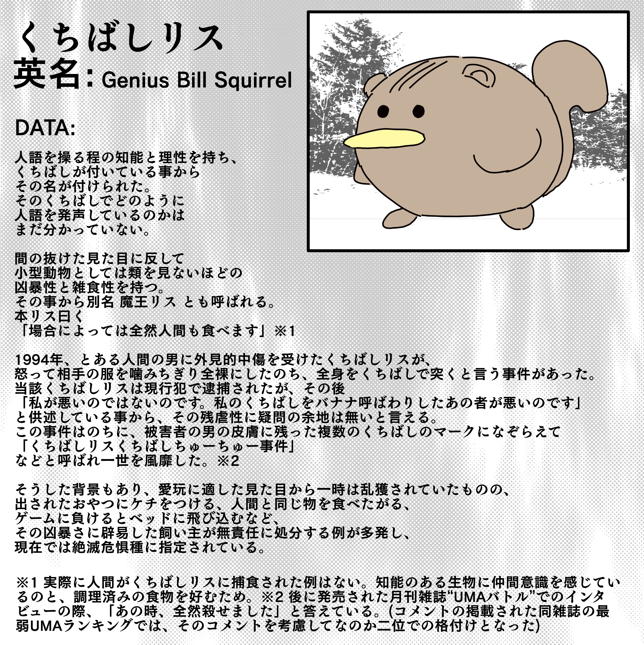 くちばしりす
